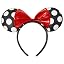 Black and White Polka Dot With Red Bow