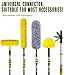 Window Squeegee and Chenille Scrubber, 2-in-1 Combo Cleaning Tools, Multi-Angle Threaded Window Cleaning Tool, Window Washing Equipment for Solar Panel and RV Windshield (Pole Sold Separately)