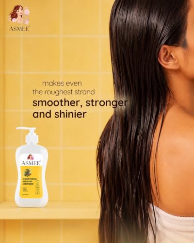 Image of Keratin Protein & Argan oil Conditioner,Used for All Unisex,100% Veg, Cruelty free, Paraben free, SLES /SLS free, Smooth, Strong & Shiny Hair, Smoother Skin, For All Skin Type For Women (250ML)