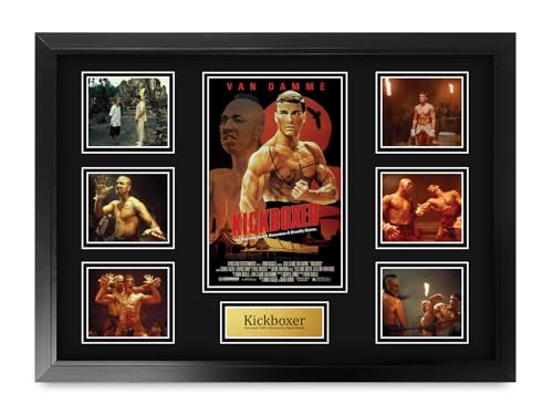 HWC Trading Kickboxer Jean-Claude Van Damme Cadeaux imprimés affiche photo autographe signée pour les fans de cinéma - A2 Encadré (ID-006513)