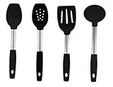RADA Rada Cutlery Non-Scratch Utensils Set 4 Pc Spoon, Spoon With Holes, Spatula, Soup Ladle