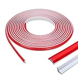 Wanheart 3m TPE Quadrant Trim, Skirting Board Trim Self Adhesive, Shower Threshold Barrier, Caulk Strip Beading for Laminate Flooring, Wall Ceiling, Cabinet Countertop, Etc (White,12 * 9MM)