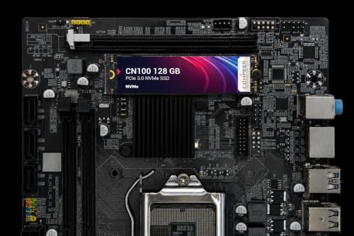 Image of COMPEERE CN100 - 128GB NVMe, Upto 2200MB /s R,1600MB /s, 3Years Warranty, PCIe Gen 3x4 NVMe, Storage, Internal Solid State Drive (SSD), 3 Years Warranty