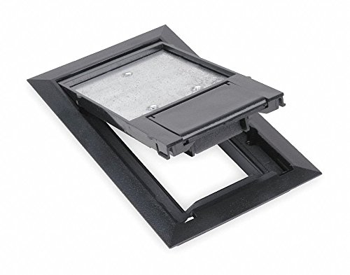 Steel City Floor Box Cover, PVC with Steel Reinforcement Plate, Shape: Rectangular, 8-1/4