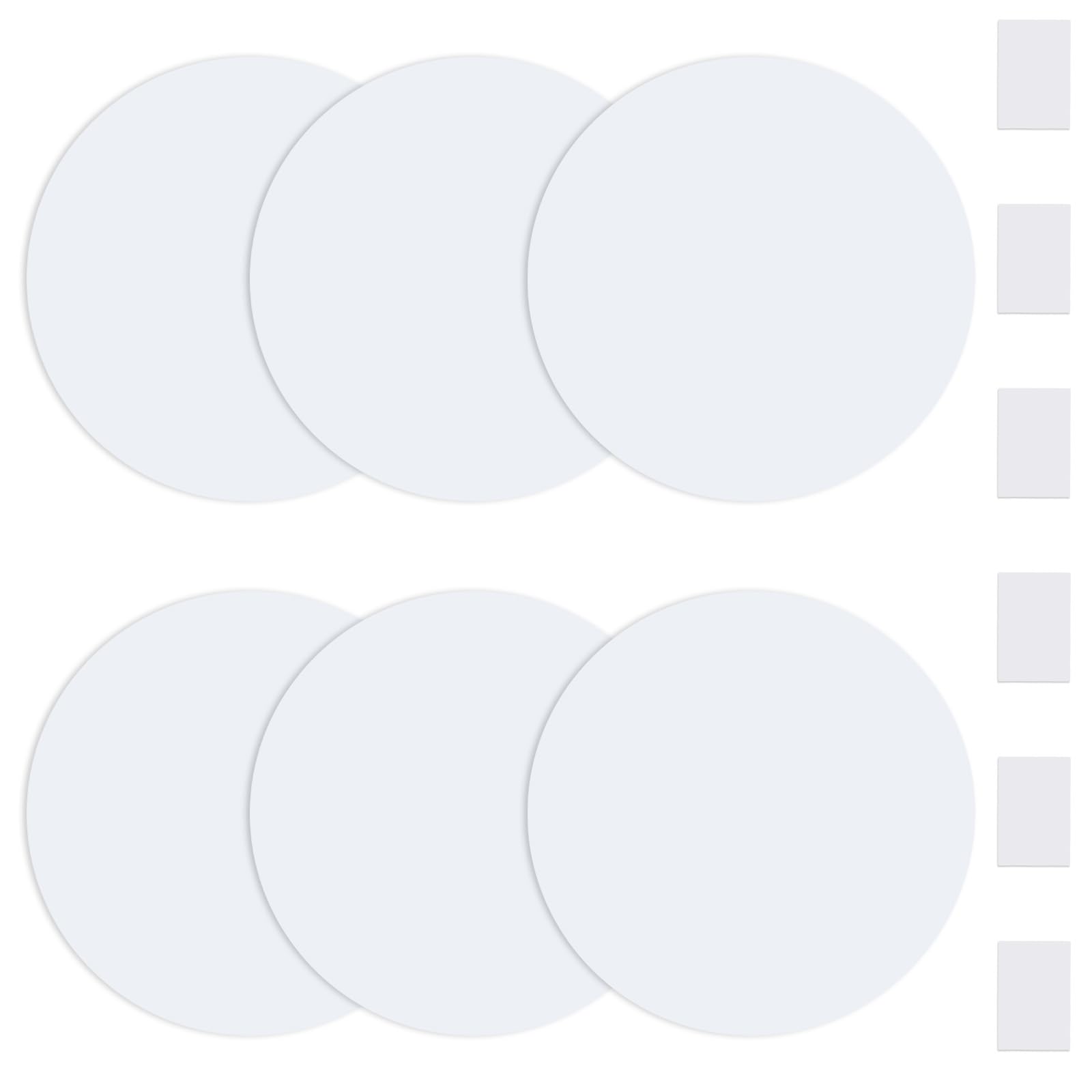 UFUFMATE 6Pcs Ceiling Cover Plates, White Round Plastic Hole Covering for Walls Self-Adhesive Wall Hole Patch for Wall Plasterboard Hole Covering(7.87 Inch/20CM)