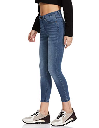 Image of Amazon Brand - INKAST Women's Mid Rise Cropped Length Stretchable Slim Fit Jeans