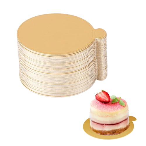 100 Stück Törtchen Untersetzer 8cm Tortenunterlage Cakeboard Tortenunterlage Rund Tortenplatte Pappe Tortenboden Geeignet für Geburtstage,Hochzeiten und Partys