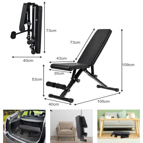 MAXSTRENGTH Adjustable Weight Bench Foldable for Multi-Purpose Home Exercise Gym Workout Bench Utility Incline Decline Flat Bench Press for Full Body Workout - Image 4