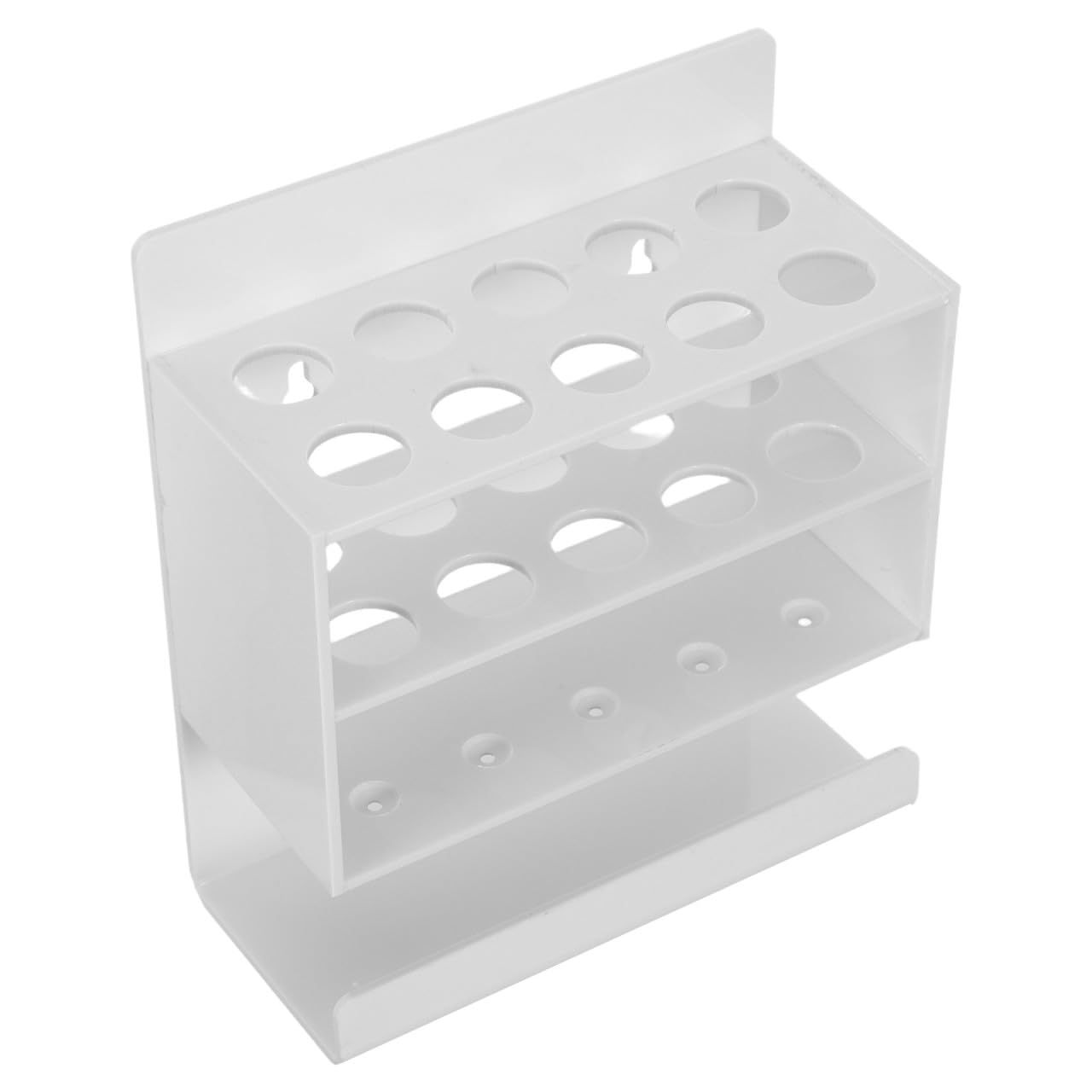 Boîte à stylos en acrylique blanc compacte avec fixation ventouse stable