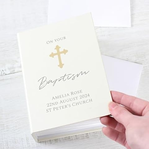 Custom Personalised Silver Cross Photo Album Cover