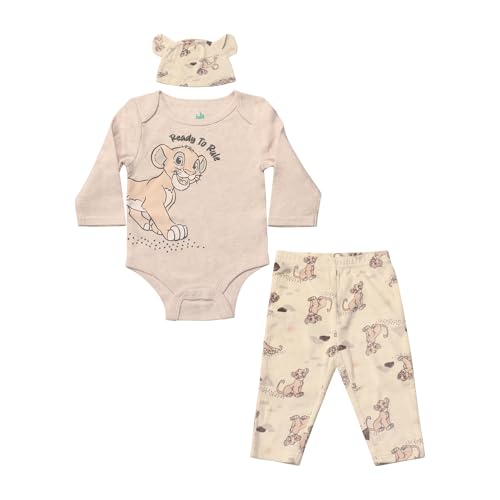 Image of Magic Threadz Disney Clothes Baby Boys Bodysuit, Pants & Hat 3-Piece Outfit – Mickey, Pooh, Stitch, Cars, & Spiderman (0–9M)