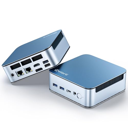 Image of Getorli Mini PC, Dual LAN Ryzen 5 7430U Up to 4.3GHz,16GB DDR4 RAM 512GB SSD, Mini Computers Support Triple 4K Display, WiFi6 BT5.3 Mini Desktop Computer for Home Office Daily Use & Light Gaming