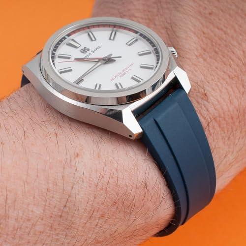Image of StrapHabit Quick Release Deployant Rubber Watch Strap For Large and Small Wrists - Women and Men - Band FKM Deployment 19mm, 20mm, 21mm, 22mm