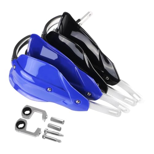 Déflecteurs protection coupe-vent moto guidon réglable bleu - 5