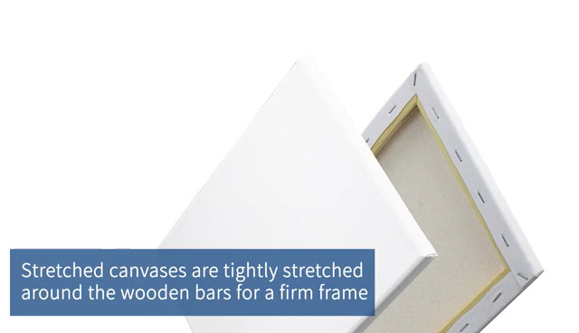 FIXSMITH Stretched White Blank Canvas - 11x14 Inch, 8 Pack, Primed,100% Cotton,5/8 Inch Profile of Super Value Pack for Acrylics,Oils & Other Painting Media