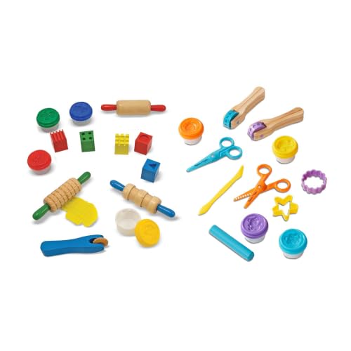 Melissa & Doug Modeling Dough & Sculpting Tools Bundle | 2 Craft Sets, 8 Tubs Modeling Dough, Wooden Stamps, Rollers, Sculpting Tools, Arts & Crafts, Preschool Toys for Kids, Ages 3+ - image 3