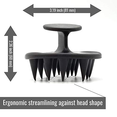 Wakisaki (2-Pack) Hair Scalp Massager For Hair Growth, Mold-Free Silicone Scalp Massager Shampoo Brush, Scalp Scrubber Exfoliator For Dandruff Itchy Flaky Scalp, Works For Wet And Dry Hair, (Black) #TOP5
