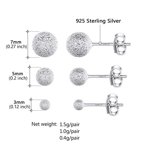 Sterling Silver Earrings For Women Teens Girls Cartilage Earring Round Small Studs Stud Ball Earrings #TOP4