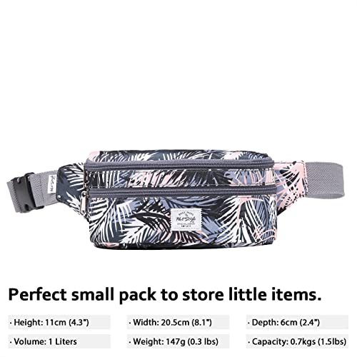 Image of 521s Small Fanny Pack Fashion Waist Bag Cute for Women, Tropical, Grey