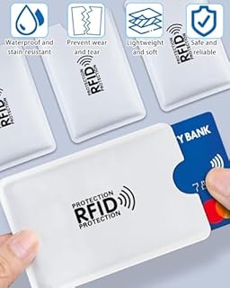 SCJJZ 10 Custodie Blocco RFID,Protezione RFID per porta carte di credito anti-frode,Protection per Carte di Credito,Proteggi carte di credito contactless custodia,Porta bancomat schermato e Passaporto