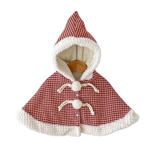 Little Girls Winter Cape for Girls Hooded Cable Knit Poncho Sweaters Toddler Holiday Pullover