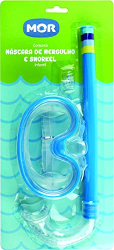 Mascara e Snorkel Mergulho Infantil Azul