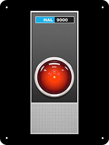 Wall-Color 9 x 12 Metal Sign - 1968 HAL 9000 of 2001 Space Odyssey Reproduction