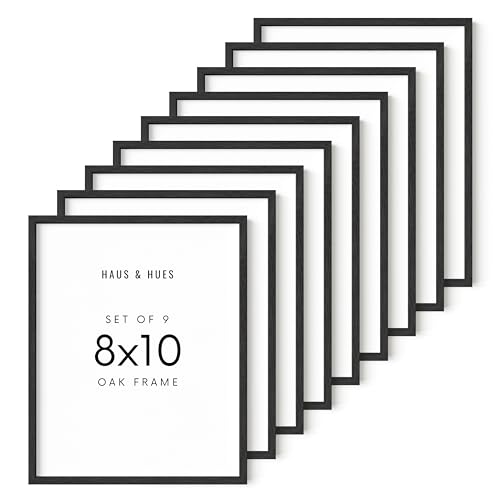 HAUS AND HUES Standalone Black Oak Frame Set of 9-8x10