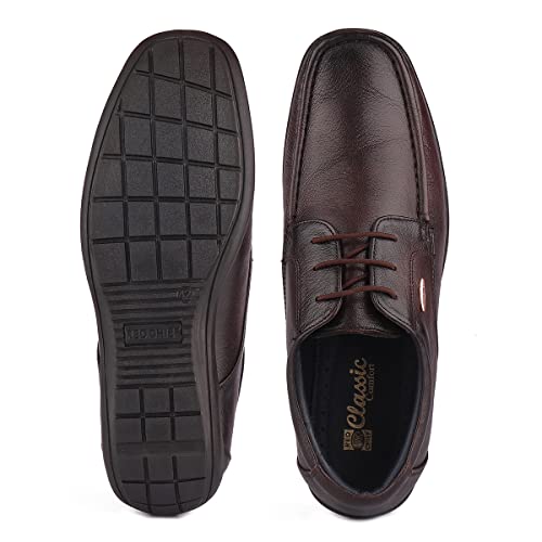 Image of Red Chief Brown Formal Derby Shoes for Men (RC1855 003)