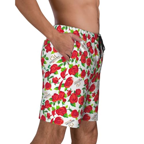 Vintage Beach Shorts for Men Novelty Graphic Board Shorts Lightweight Casual Summer Hawaii Trunks with Pocket4