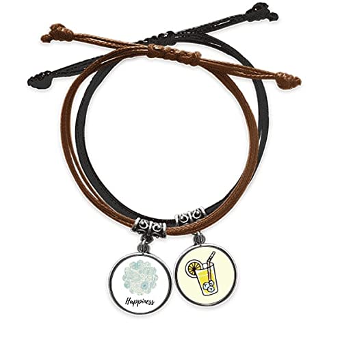 Bracelet en cuir oiseaux et fleurs : bijoux nature ajusté