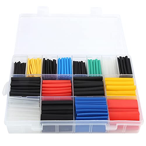 Respicefinem 580Pcs Heat Shrink Tube Colorful Shrinkable Cable Nylon Insulation Sleeves with 2 1 Shrinkage Ideal for Electronic Components Circuit Wiring Harness Wire Connection