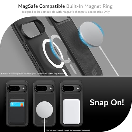 Image of TUDIA MergeGrip [Magsafe Compatible] for Pixel 9 & 9 Pro Case - Matte Black