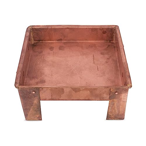 Image of ALODIE - Havan kund Pure Copper Hawan Kund with Handle On Both Side, for Yagya Kund fro Puja & Poojan Purpose 6 Inches