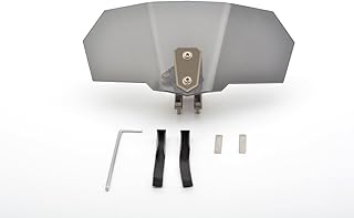Tencasi Motorrad Clip-On Windschild Spoiler-Aufsatz Windschutzscheibe Verlänger rauchgrau