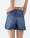 EZAPINE Denim Shorts Women Mid Wasit Fashion 2024 Jean Shorts Distressed Straight Leg Summer Clothing