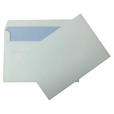 C6 Self Seal White Plain Envelopes 114 x 162mm 90gsm - Pack of 100 Cover