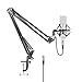 Neewer NW-35 Metal Suspension Boom Scissor Arm Stand with Built-in XLR Male to Female Cable, Shock Mount and Table Mounting Clamp (Black)