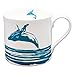 Breaching Jorobado Ballena Jorobada impresa a mano taza grande de porcelana
