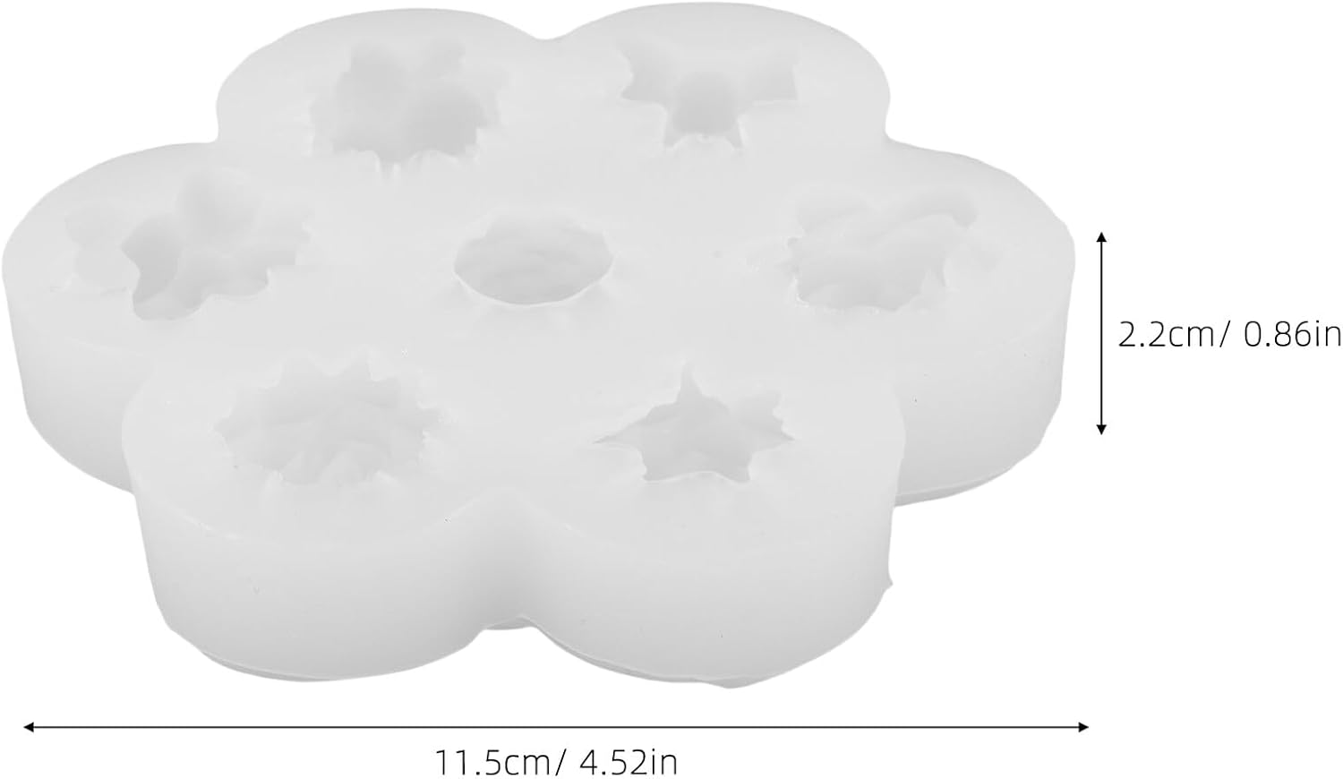 Succulent Silicone Mold 2pc Seven Cavity for Candle Making