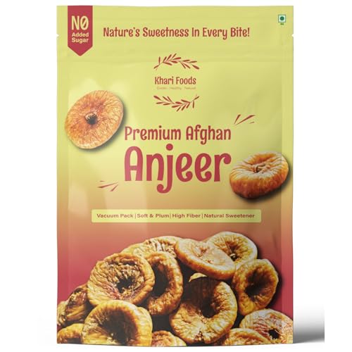 Image of Khari Foods Premium Afghan Figs, Vacuum Anjeer Dry Fruits, High Fiber, Immuntiy Booster, No Added Sugar