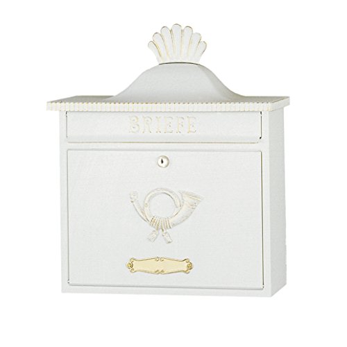 Preisvergleich Produktbild Heibi Briefkasten TRAKO im Landhausstil, weiß-gold