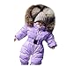 Eejiuqiba Baby Strampler Baby-Daunenjacke Schneeanzug Strampler mit Kapuze warme Oberbekleidung Winter Warm Kälteschutz Jacke Overall Mantel