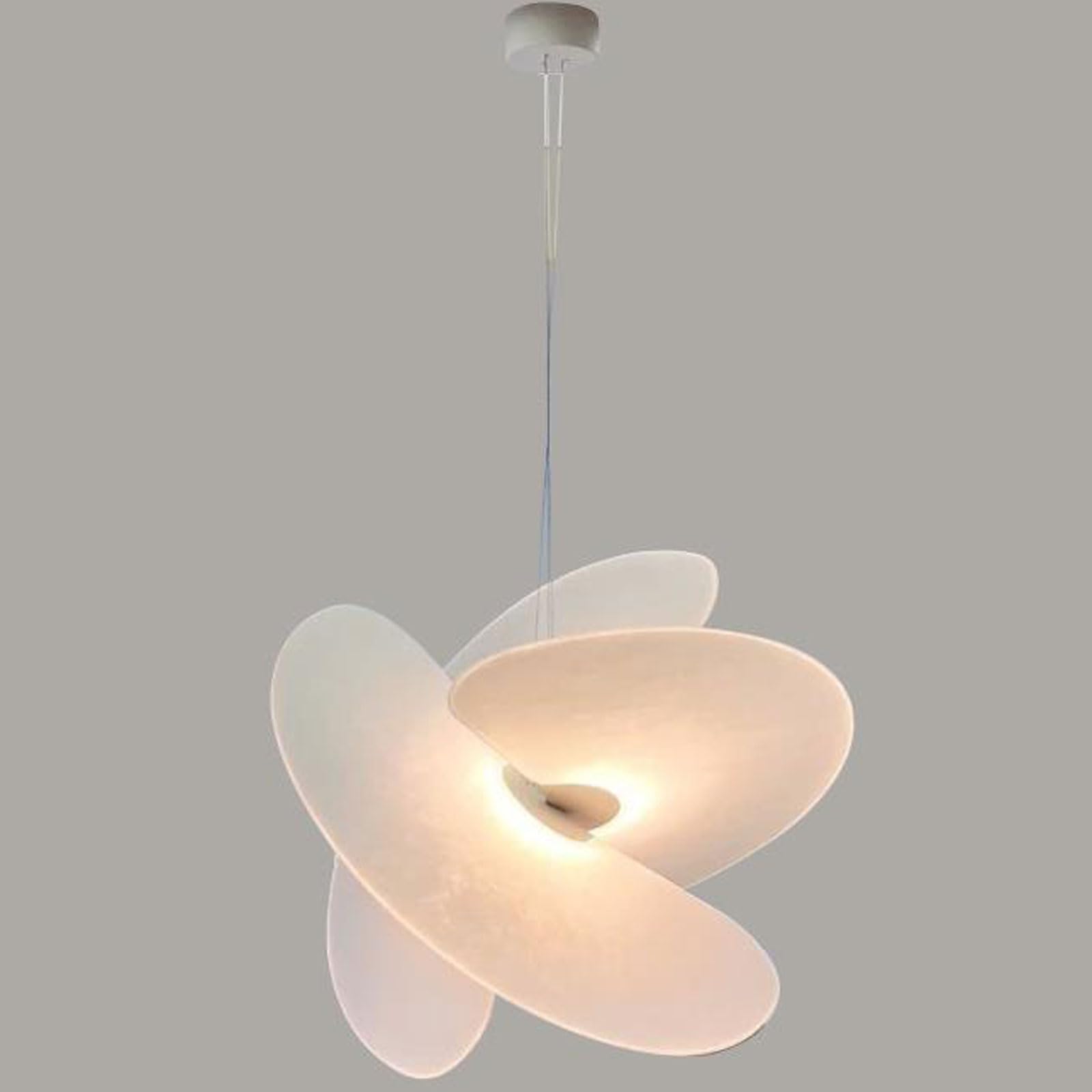 Lampada a sospensione grande in seta per camera da letto, colore bianco sporco, a testa singola, stile costiero, moderna e minimalista, ideale per soggiorno, bar, bancone, caffè e uffici.