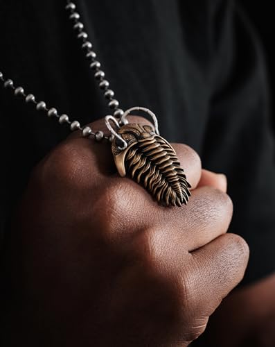 COPPERTIST.WU Kinetic Pendant Necklace Invertebrate Ancient Animal Charm Jewelry Gift for Men and Women2