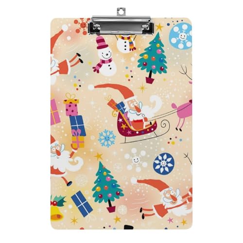 Planchette à pince A4 de Noël pour bureau et organisation festive