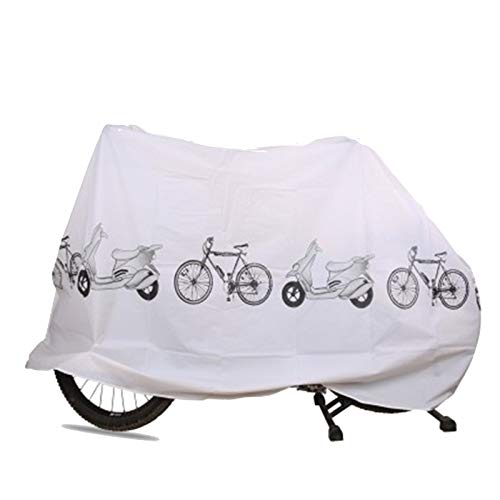 luckiner Funda de bicicleta Ripstop impermeable anti UV para exteriores, resistente al polvo, 210 x 100 cm, color blanco