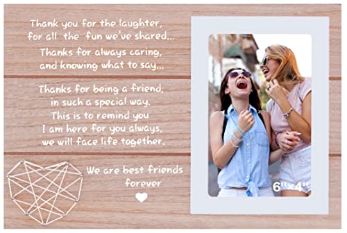 Great Friendship Gift -Graduation Birthday Christmas Thank You Gifts For Sisters Best Friends Bff Bestie-Friend Farewell Leaving Going Away Gift -Long Distance Gift -Picture Photo Frame Gift -We Are Best Friends Forever #TOP21