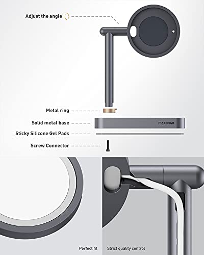 Mag Safe Charger Stand Maxonar Heavy-Duty Premium Metal Desktop Holder Mag Safe Dock Base Compatible With Ios17 Standby Mode Mag Safe Wireless Charger For Iphone 14 Series Device (Space Grey) #TOP4