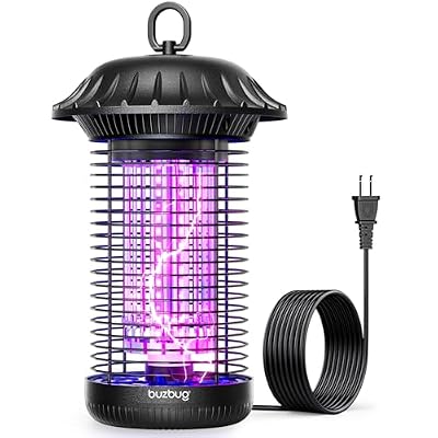 Buzbug LED Bug Zapper Indoor Outdoor, Up to 50000 Hrs Lifespan Lamp, Energy Saving & Dual Band Attraction, 5.6 ft Power Cord, High Voltage Mosquito Fly Zapper Trap Killer -MO008C